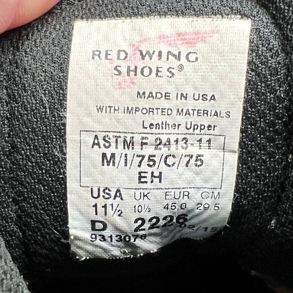 Red Wing DynaForce Boots Men's Size 11.5 Brown Leather Steel Toe Waterproof Work - Picture 14 of 15